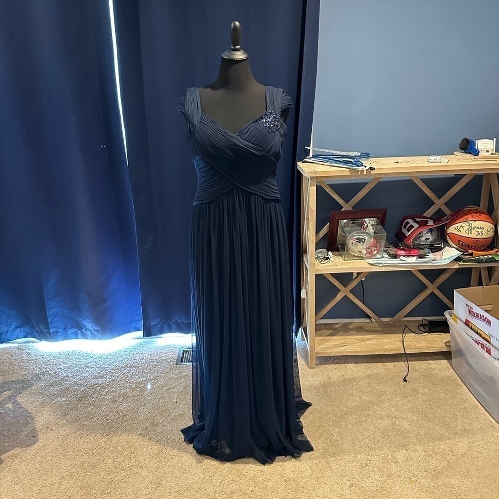 JS Collections navy blue gown